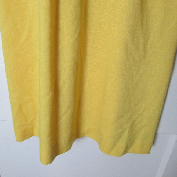 Vintage 70s yellow dress with belt Jenni - Picture 3 of 7